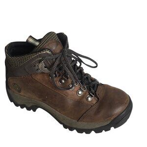 Timberland Hiking Boots Youth Size 6 Brown Leather Trail Outdoor Ankle Shoes